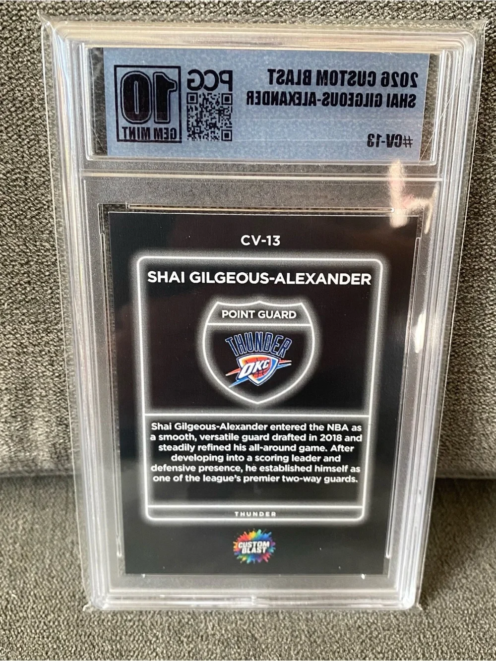 Shai Gilgeous-Alexander - 2026 PCG Custom Blast #CV-13 Gem Mint 10